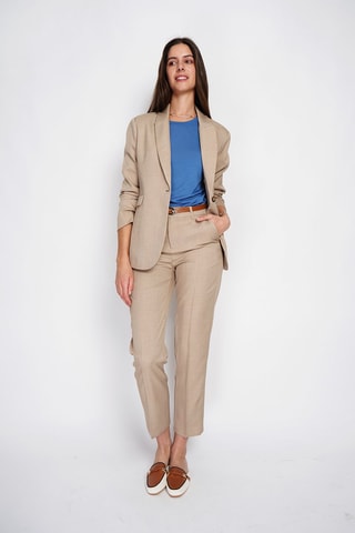 Chaqueta de lino - Beige