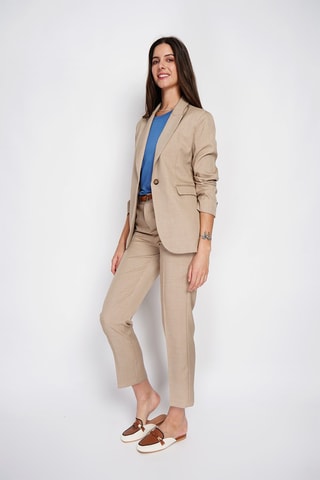 Chaqueta de lino - Beige