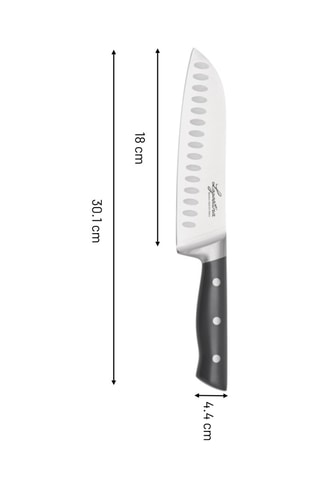 Couteau Santoku en acier inoxydable Virtuoso - 18 cm