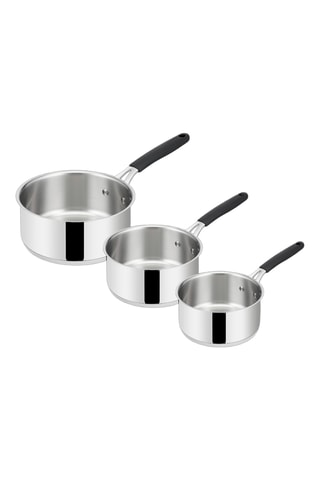 3 Roestvrijstalen Steelpannen Tempra - 16 / 18 / 20 cm