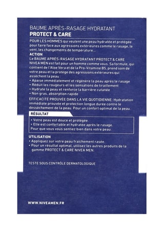 Bálsamo para después del afeitado Protect & Care - 100 ml