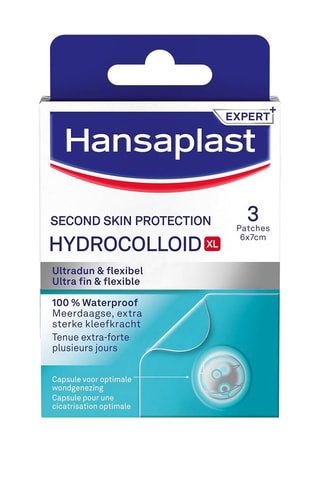 3 apósitos Second Skin Protection Hydrocolloid XL- 6 x 7 cm