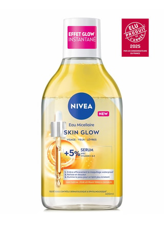 Agua micelar desmaquillante con sérum y vitaminas C y E - Piel apagada y sensible - 400 ml