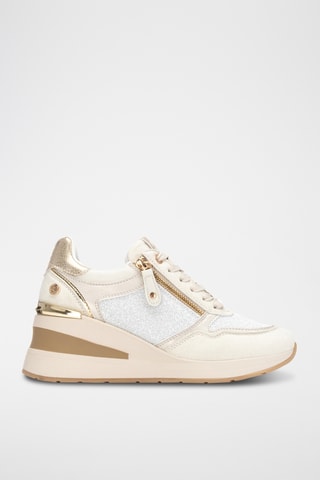 Wedge Sneakers - Beige