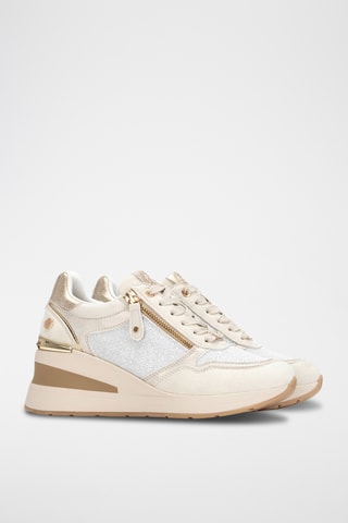 Wedge Sneakers - Beige