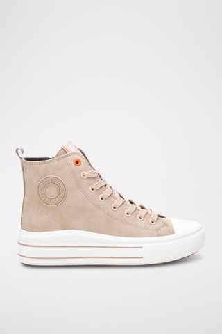 Hoge Platform Sneakers - Beige
