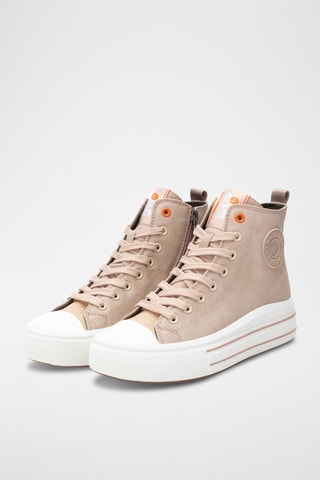 Hoge Platform Sneakers - Beige