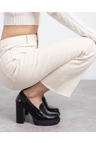 Platform Mocassins - Zwart