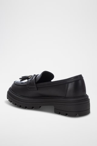 Platform Mocassins - Zwart