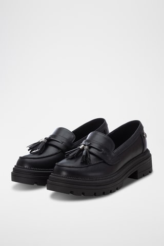 Platform Mocassins - Zwart
