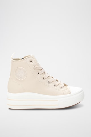 Hoge Platform Sneakers - Beige