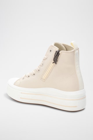 Hoge Platform Sneakers - Beige