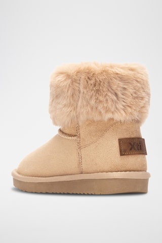 Gevoerde Enkellaarzen - Beige