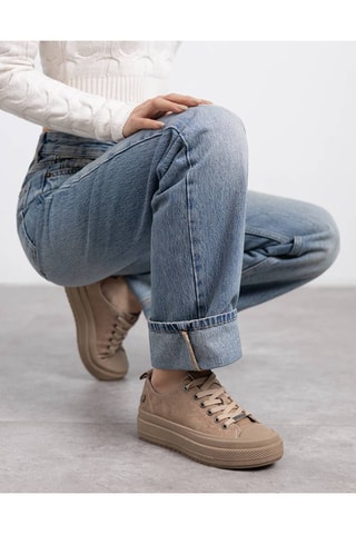 Platform Sneakers - Taupe
