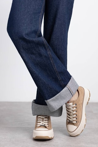 Platform Sneakers - Taupe