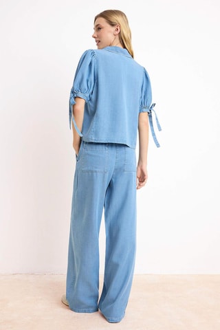 Chemisier et pantalon en jean - Bleu