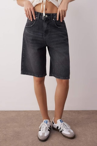 Bermuda en jean - Noir