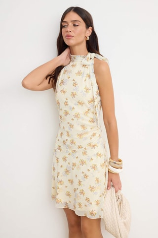 Robe taille basse - Jaune