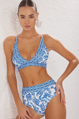 Maillot 2 pièces - Blanc et bleu