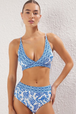 Maillot 2 pièces - Blanc et bleu