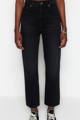 Jean mom taille haute - Noir
