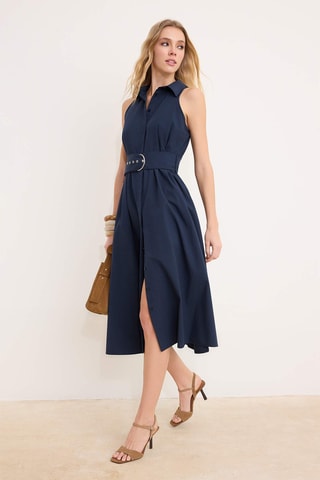 Robe chemise - Bleu marine