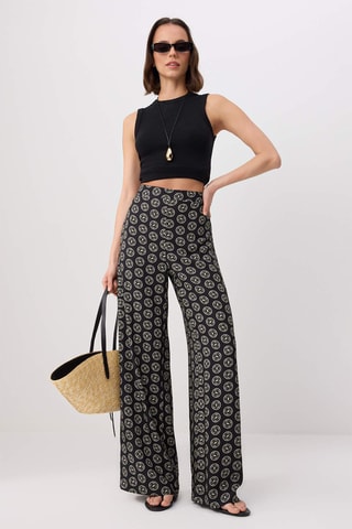 Pantalon wide legs - Noir