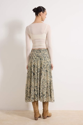 Jupe midi - Vert