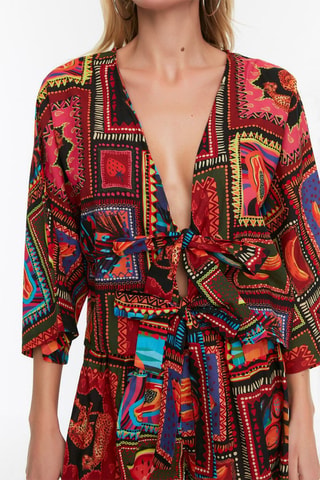 Chemisier et short taille haute - Multicolore