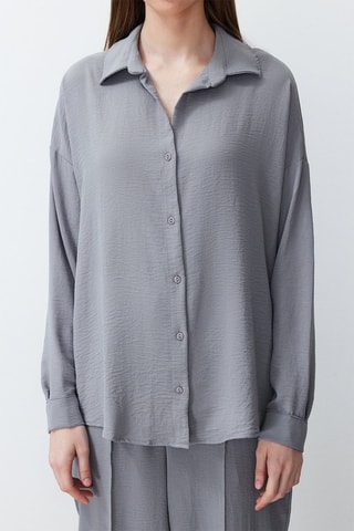 Chemisier et pantalon taille haute - Gris