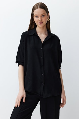 Chemisier et pantalon taille haute - Noir