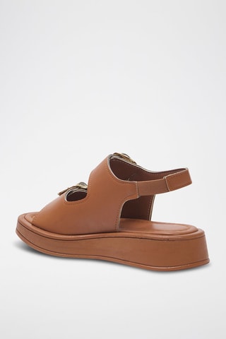 Sandales compensées - Marron