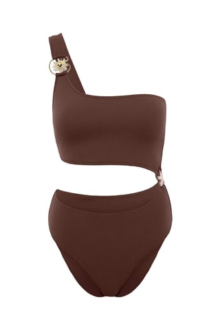 Trikini asymétrique - Marron