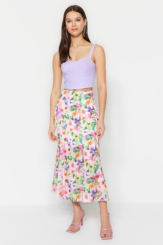 Jupe midi - Multicolore