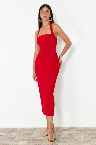Robe fourreau - Rouge