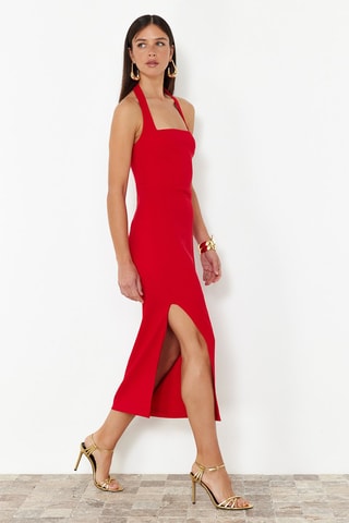Robe fourreau - Rouge