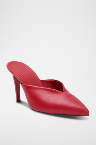 Mules à talons - Rouge