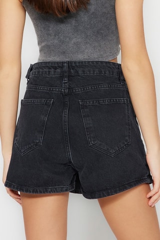 Jupe-short en jean - Noir