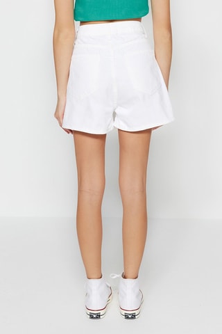 Jupe-short en jean - Blanc