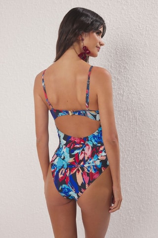 Maillot 1 pièce - Rouge et bleu