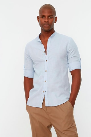 Chemise slim - Bleu