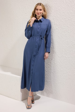 Robe chemise - Bleu marine