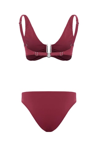 Maillot 2 pièces taille haute - Rouge
