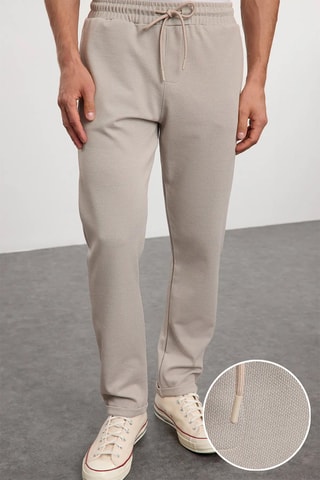 Pantalon regular - Beige