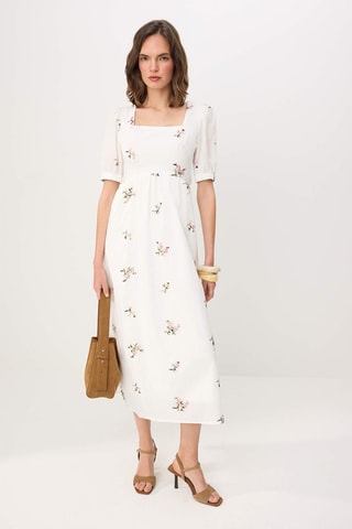 Robe midi - Blanc