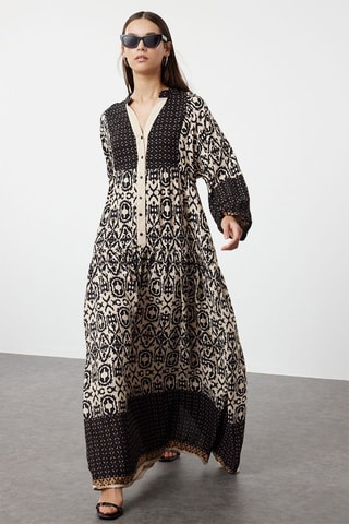 Robe longue - Blanc et noir