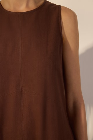 Robe trapèze - Marron