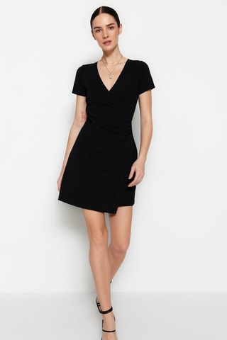 Robe portefeuille - Noir