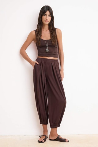 Pantalon carotte - Marron