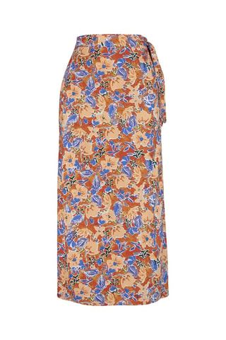 Jupe portefeuille taille haute - Multicolore